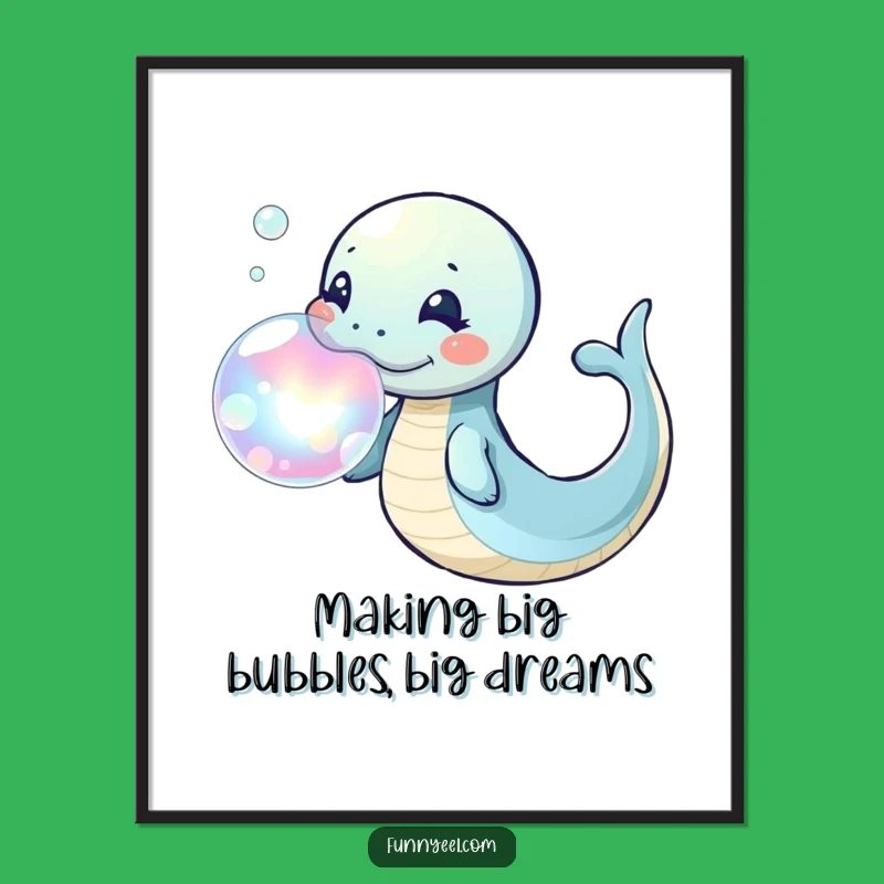 Free Printable Eel Wall Art: Iridescent Bubble Magic Decor!