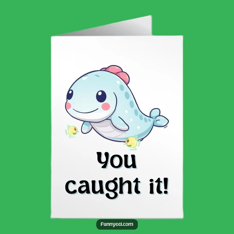 Free Printable Congrats Card: Eel's Energetic Chase for Celebratory Moments