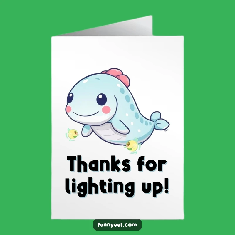 Free Printable Thank You Card: Grateful Eel's Chase for a Special Thank You