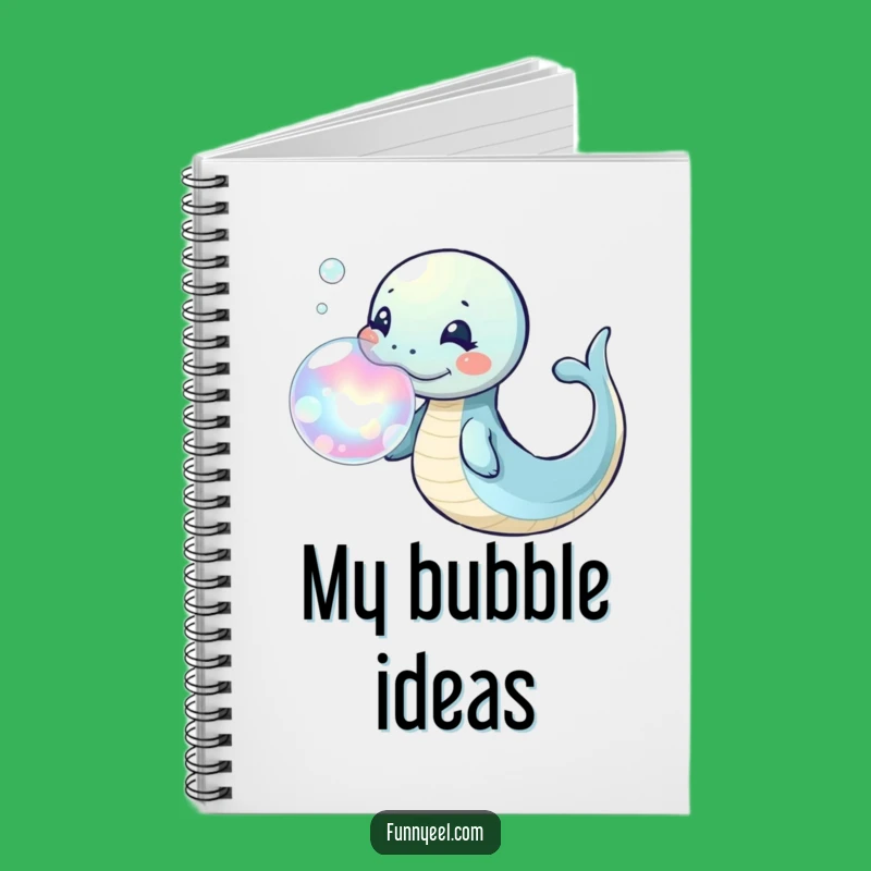 Whimsical Kawaii Eel Bubble Ring Notebook: Funny Journal for Ideas and Playful Thoughts