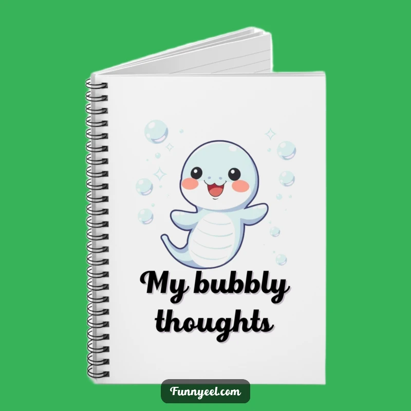 Aquatic Kawaii Eel Bubble Notebook: Funny Journal for Ocean Thoughts and Ideas