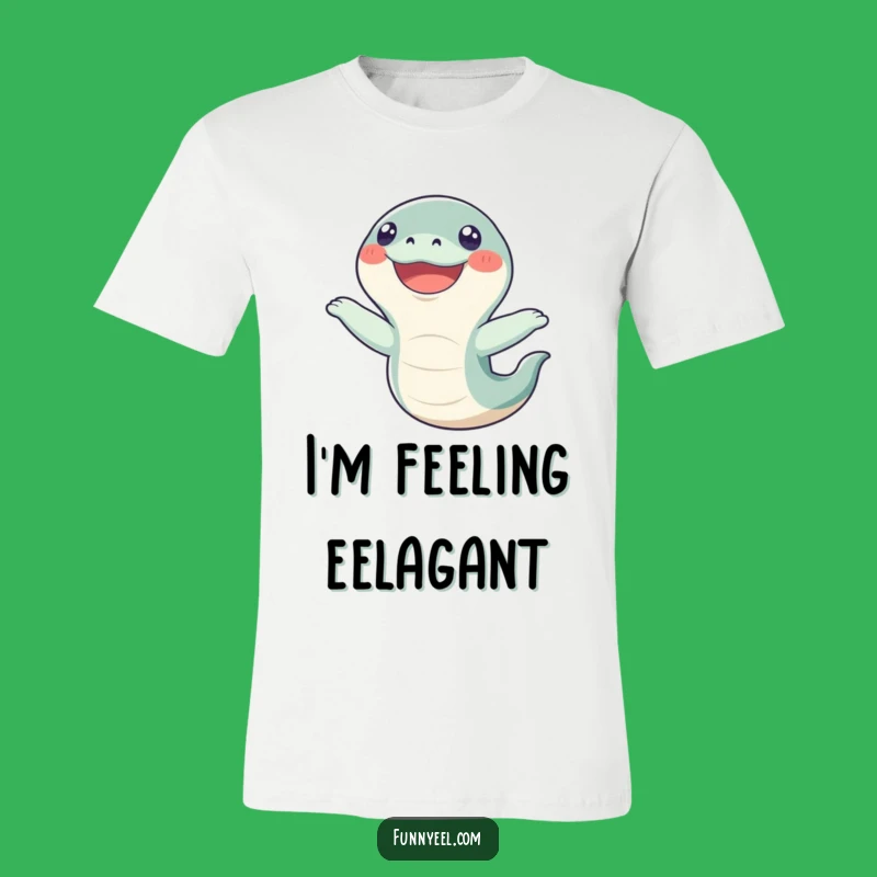 Funny Kawaii Eel Flip T-Shirt: Comical & Joyful Gift for Eel Fans