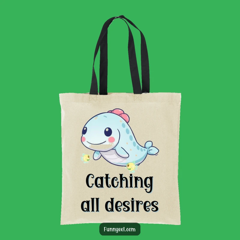 Funny Kawaii Eel Plankton Chase Tote Bag: Stylish & Humorous Carryall